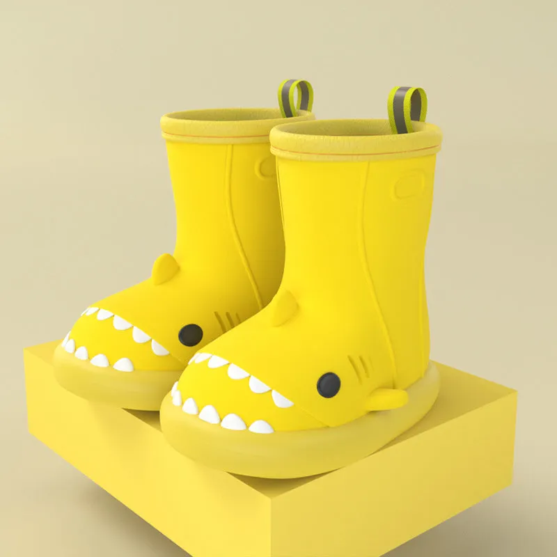 Kids Shark design nonslip waterproof Safety Shoes Children's rain boot