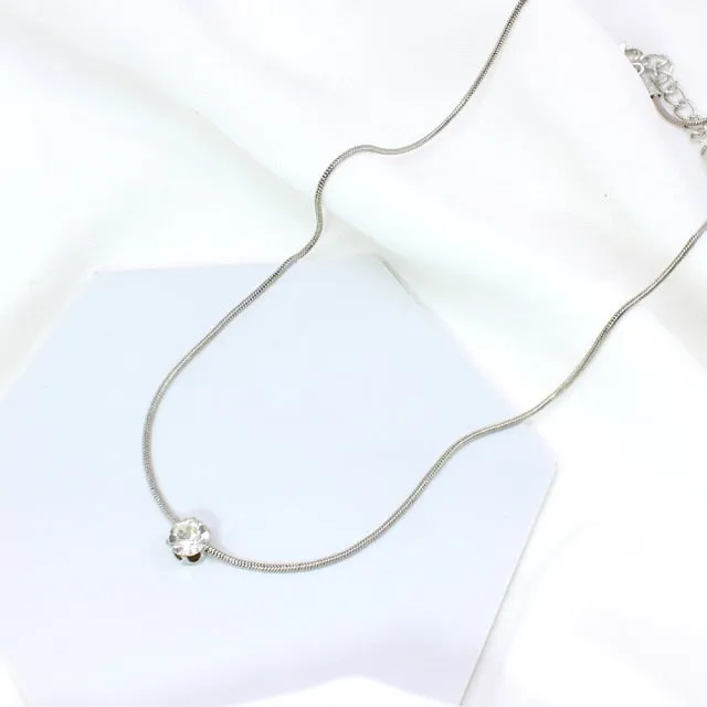 Kpop Women Neck Chain Gold Color Choker Necklaces Thin Chain On The Neck Minimalist Pendant Jewelry 2021 Chocker Collar For Girl