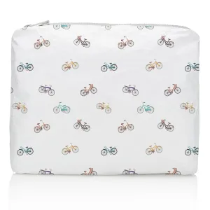 Medium Zipper Pack in Colorful Bicycles Pattern