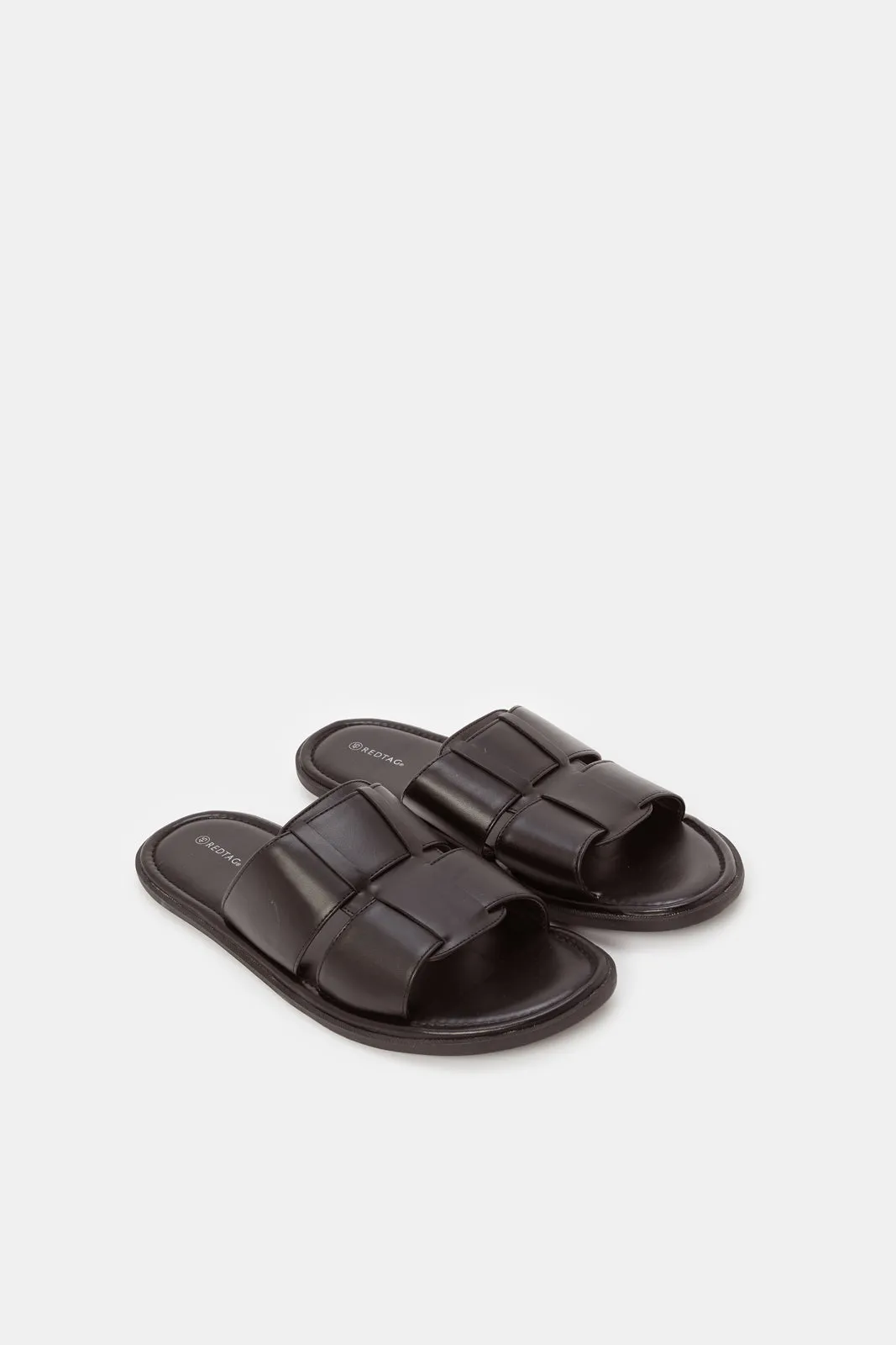 Men Black Fisherman Strap Slide