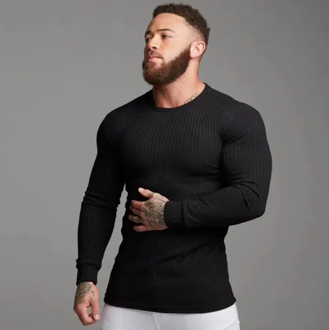 Men's Slim Knit Sports Fitness Sweater