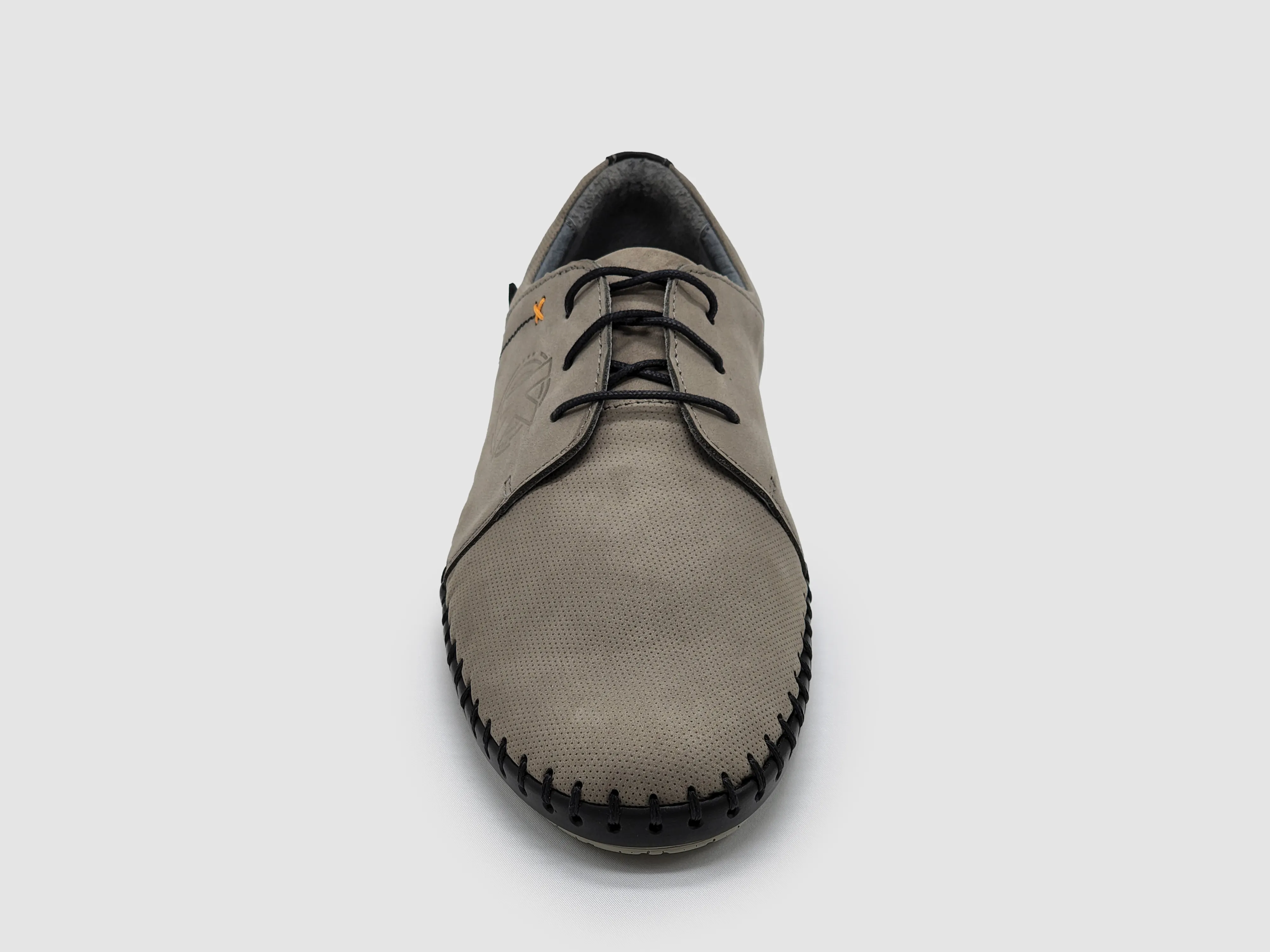 Men's Stitched Leather Shoes - Grey