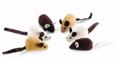 Mini Mice with Catnip 6 pcs