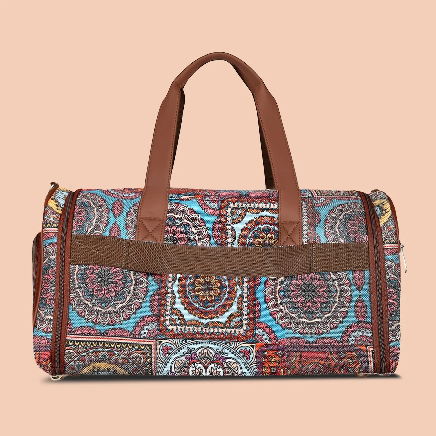 Multicolor Mandala Print Weekender Duffel Bag