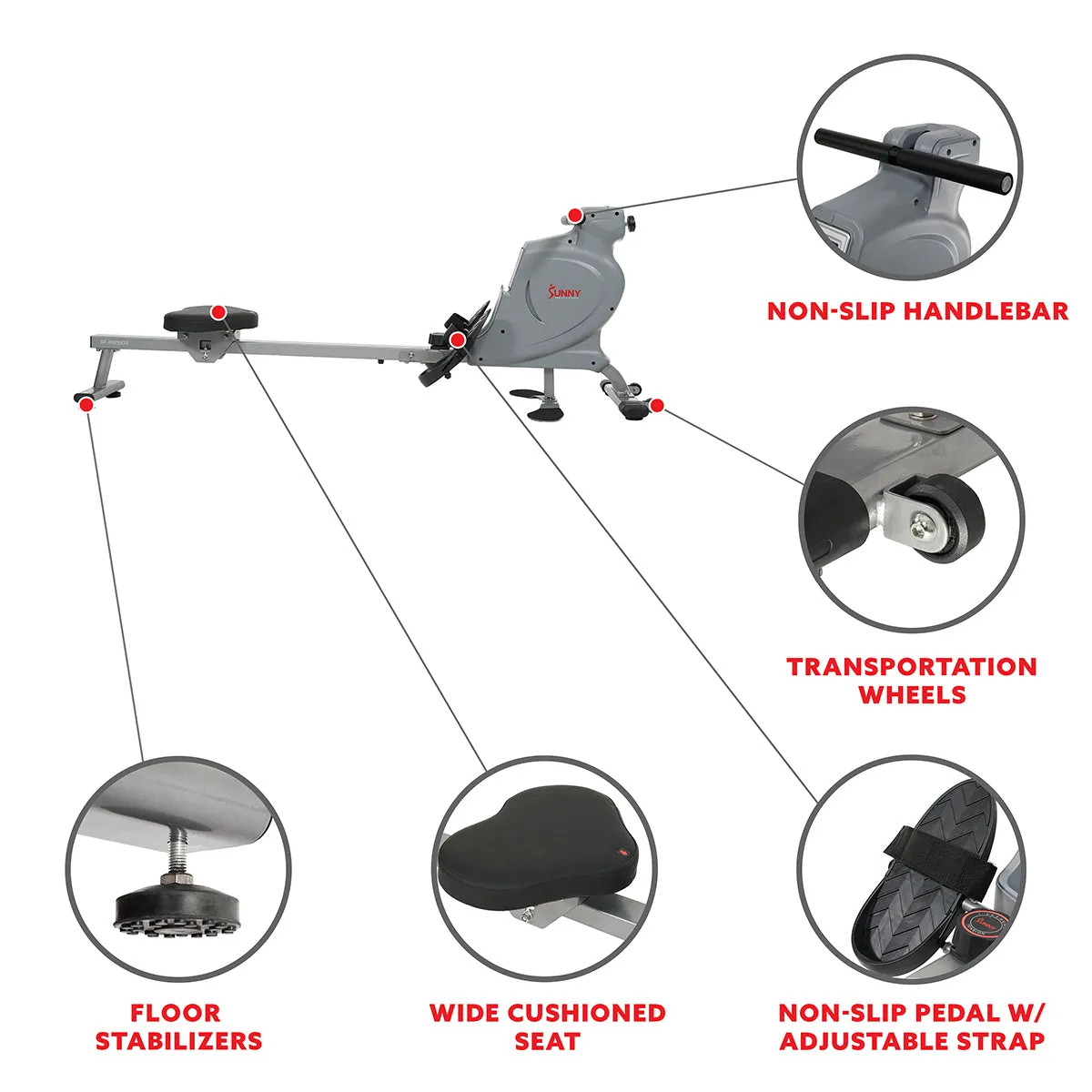 Multifunction Rower Dual Rowing Machine