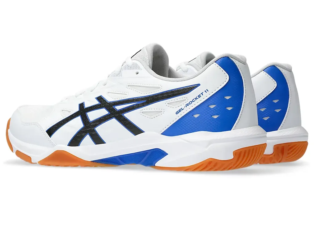 new - Asics Gel-Rocket 11 Men's Court Shoes, White / Black