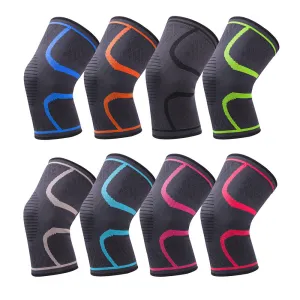 One Piece Elastic Knee Pad Knee Patella Protector Brace Cycling Basketball Running Compression Knee Sleeve Sports Kneepads