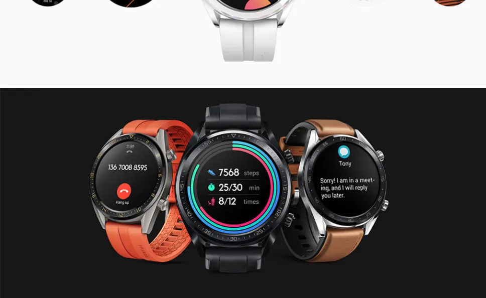 Original HUAWEI GT Smart Watch (Waterproof, Heart Rate & Fitness Tracker, GPS)