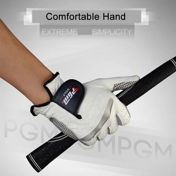 PGM Right Hand Sheepskin Anti-slip Particle Golf Men Gloves, Size: 23#