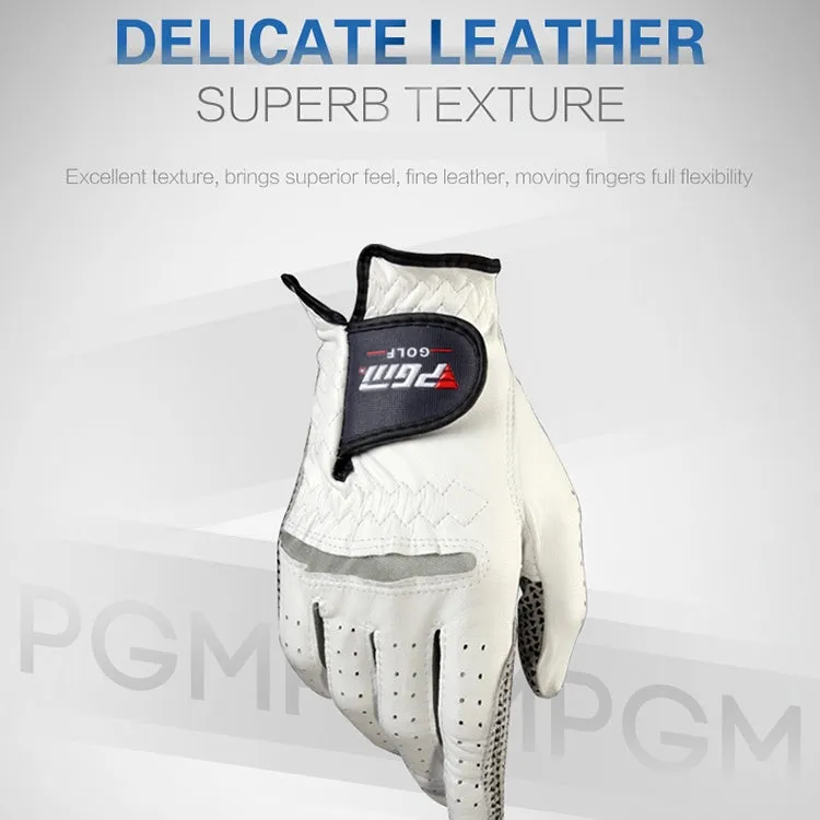 PGM Right Hand Sheepskin Anti-slip Particle Golf Men Gloves, Size: 23#