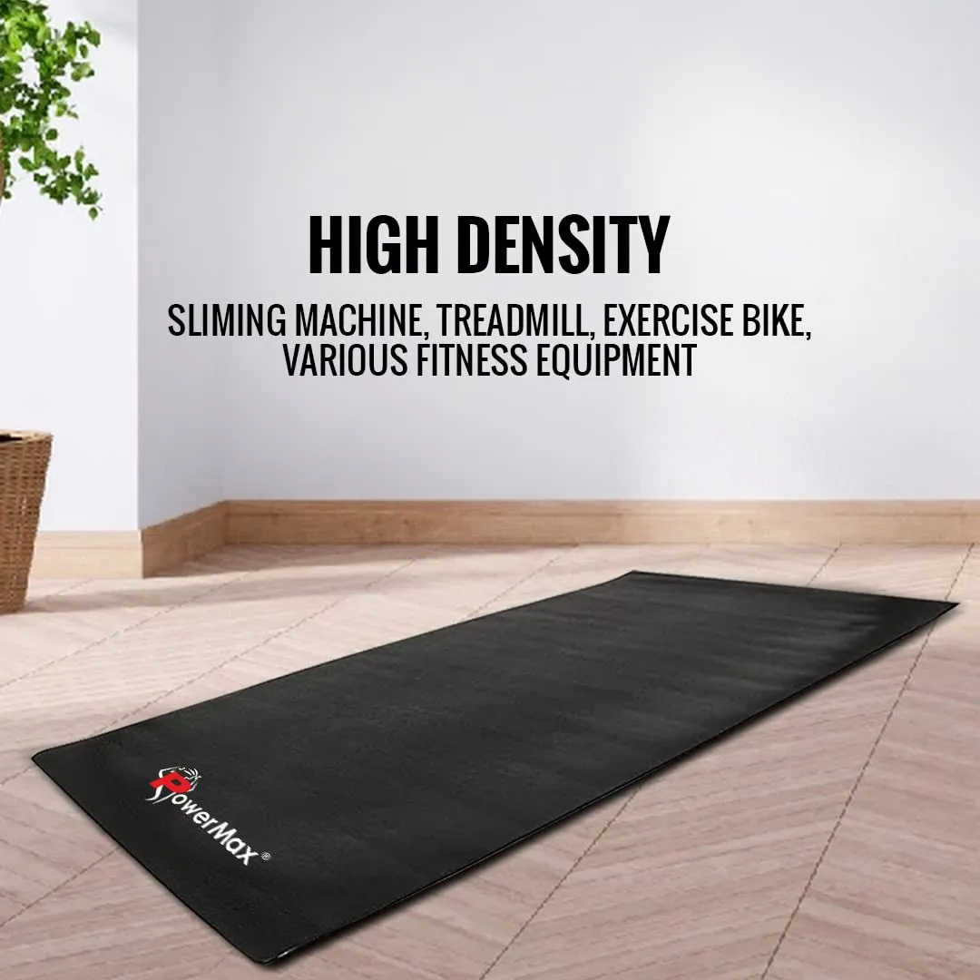 PMM-09 Exercise Equipment Mat for Home-Gym | Treadmill Mat with High Density | Super-Tough | Insulated from Electric Shock | Protects Flooring/Surface | Anti-Slip | Easy to Clean Mat(Black)