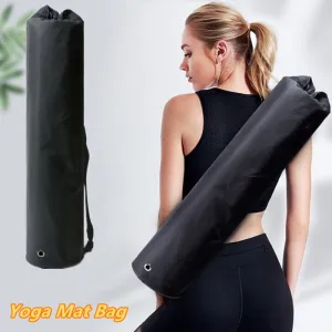 Portable Black Yoga Mat Bag Outdoor Gym Sports Fitness Dance Storage Pilates Carry Bag