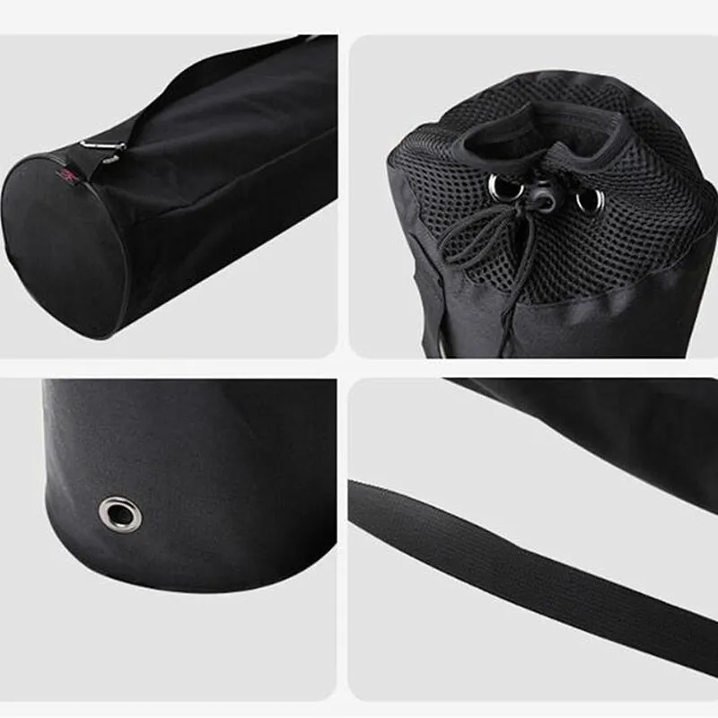 Portable Black Yoga Mat Bag Outdoor Gym Sports Fitness Dance Storage Pilates Carry Bag