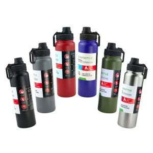 Portable Outdoor Fitness Handle Sports Bottle Double Layer Insulated Kettle