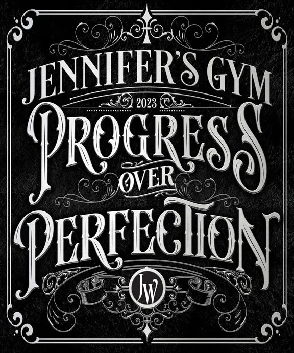 Progress Over Perfection Gym Room Decor   Yoga Decor