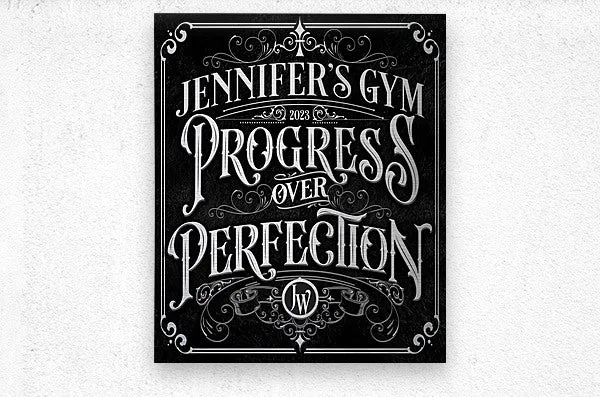 Progress Over Perfection Gym Room Decor   Yoga Decor