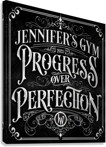 Progress Over Perfection Gym Room Decor   Yoga Decor