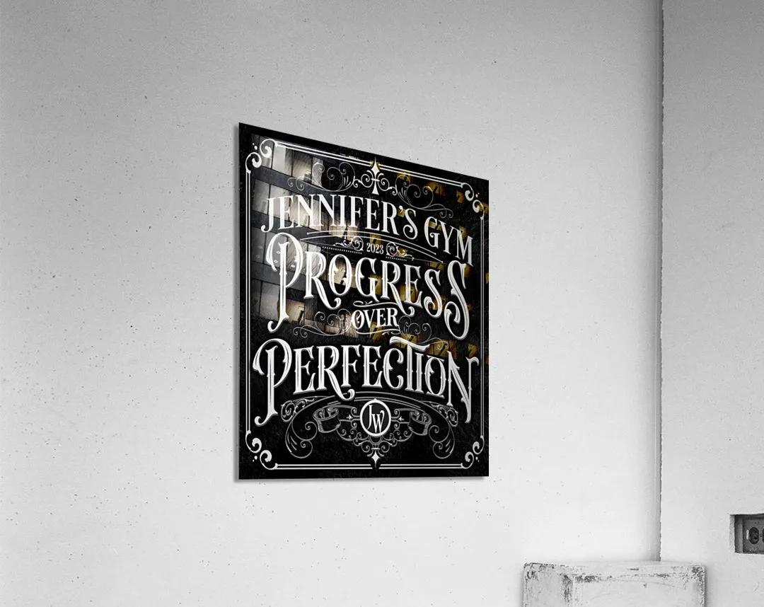 Progress Over Perfection Gym Room Decor   Yoga Decor