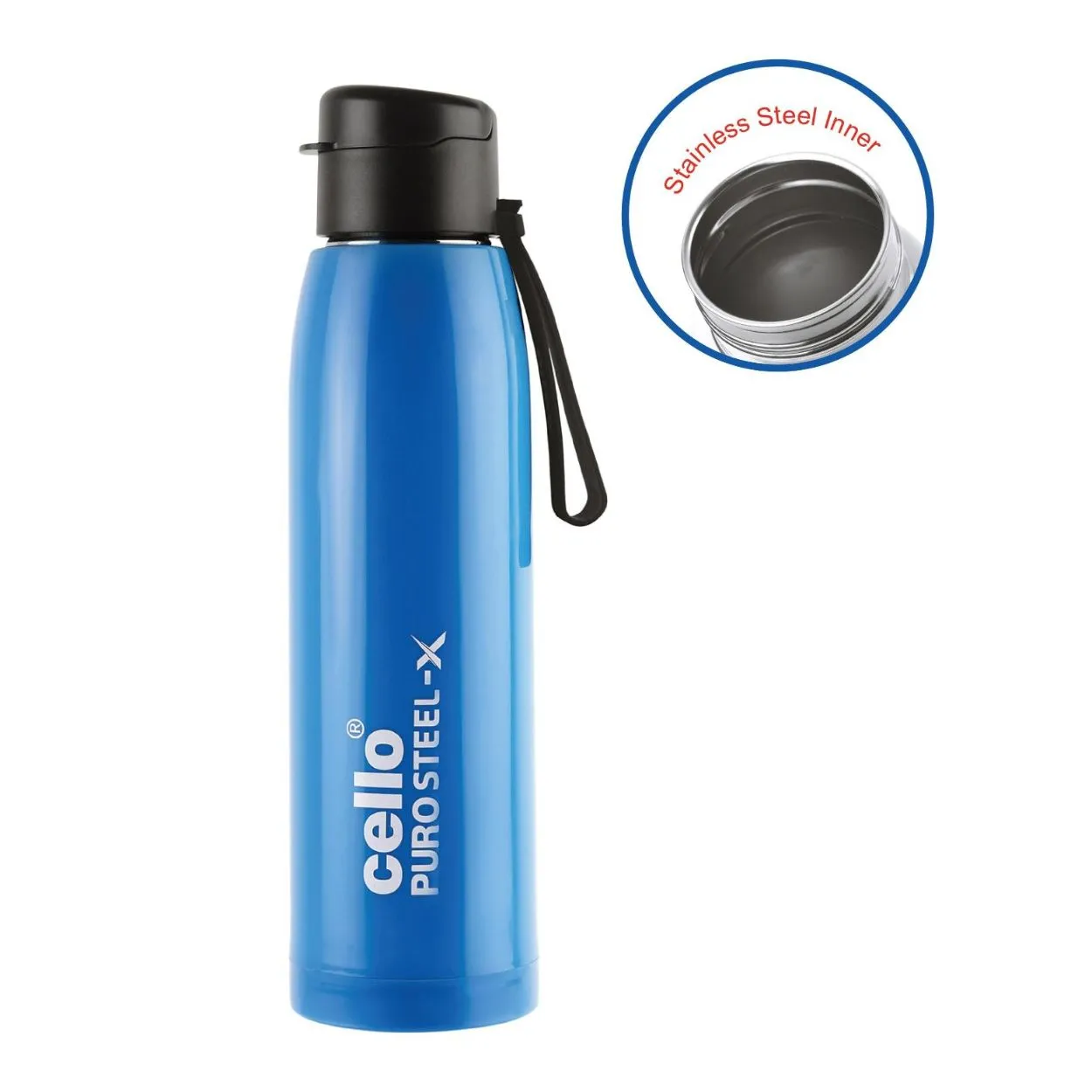 Puro Steel-X Cooper 600 Water Bottle, 630ml