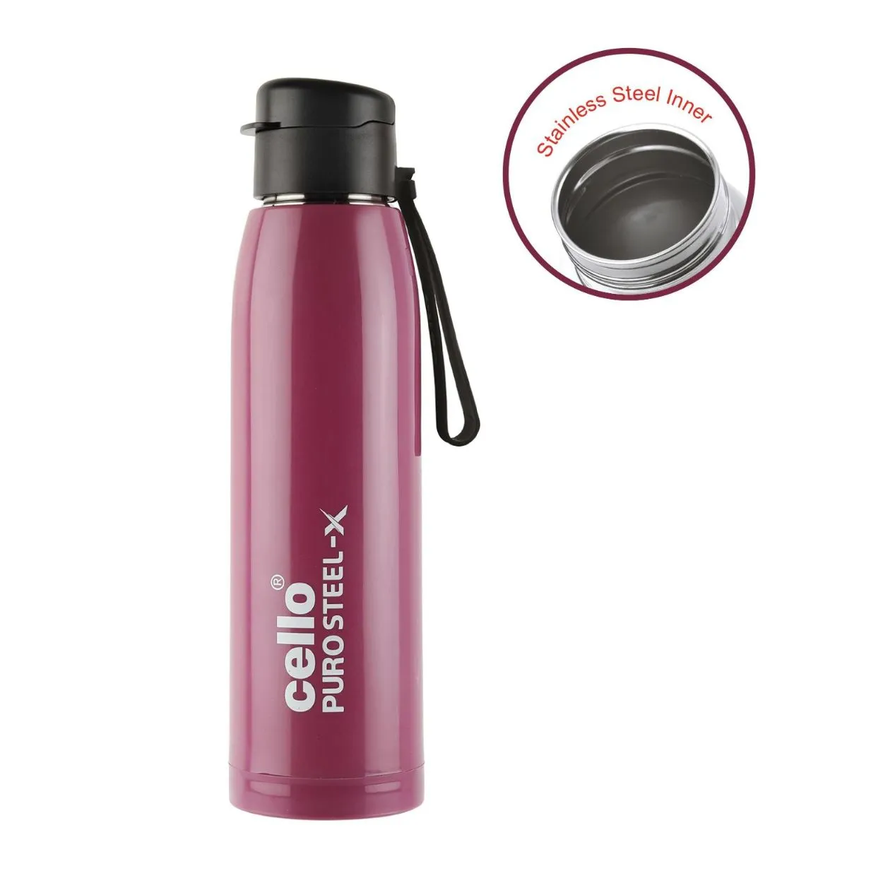 Puro Steel-X Cooper 600 Water Bottle, 630ml