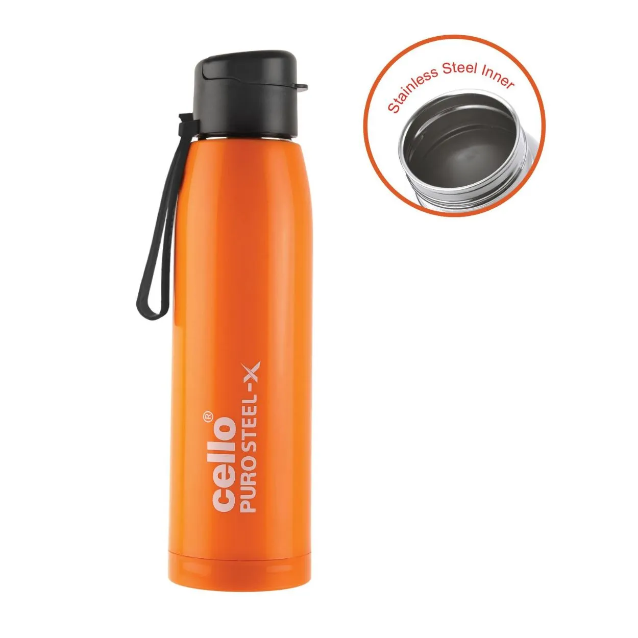 Puro Steel-X Cooper 600 Water Bottle, 630ml