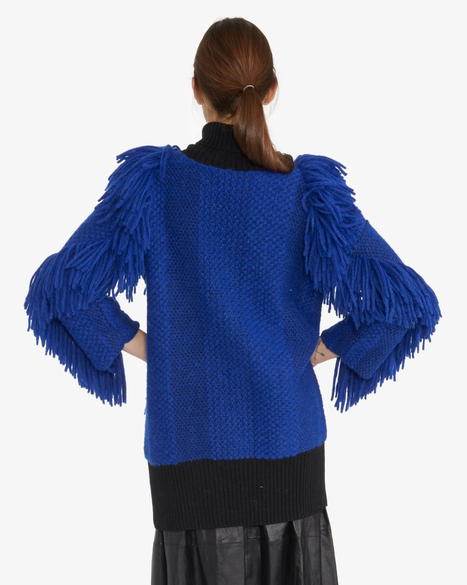 Rachel Comey | Fringe Turtleneck Pullover in Royal