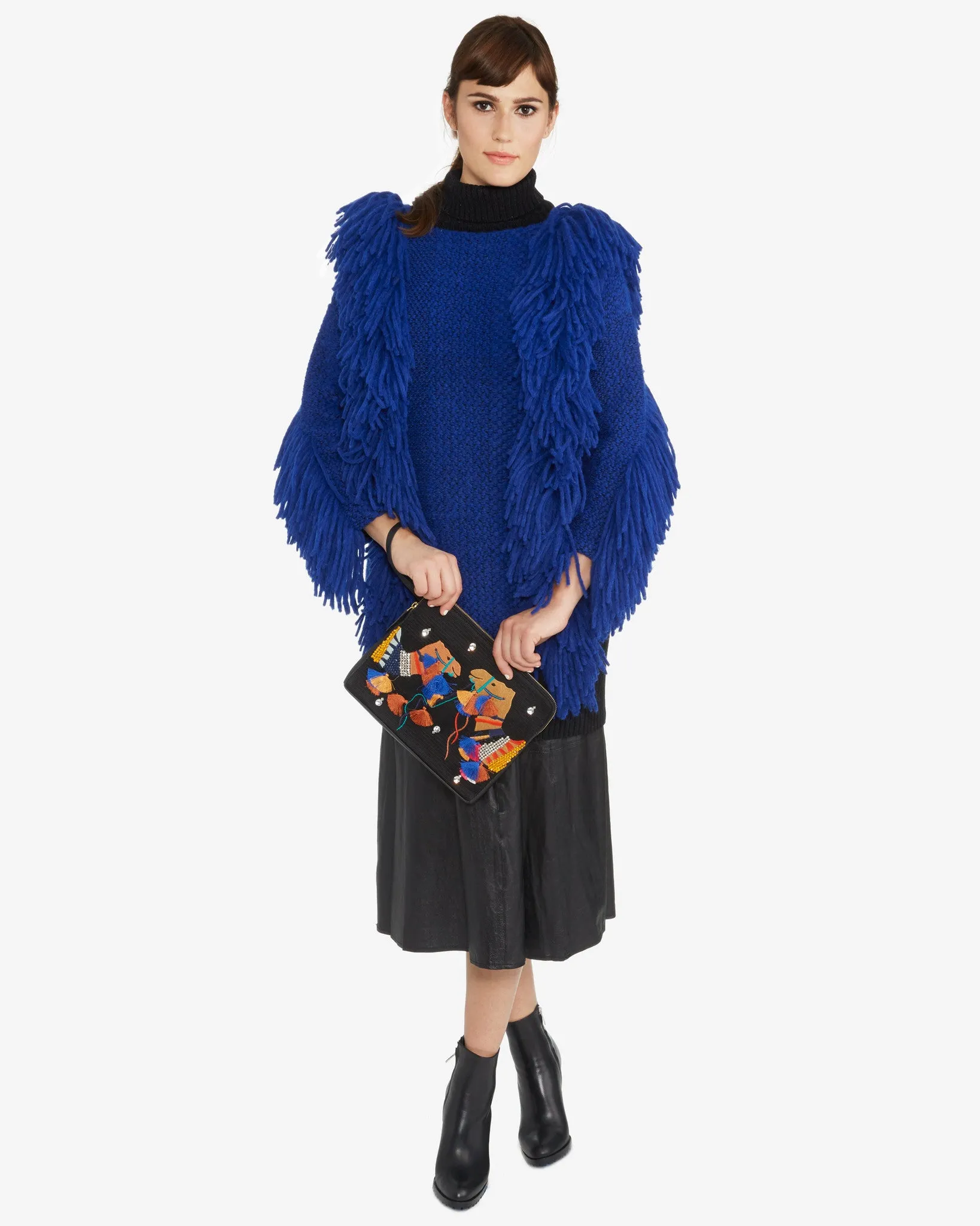 Rachel Comey | Fringe Turtleneck Pullover in Royal