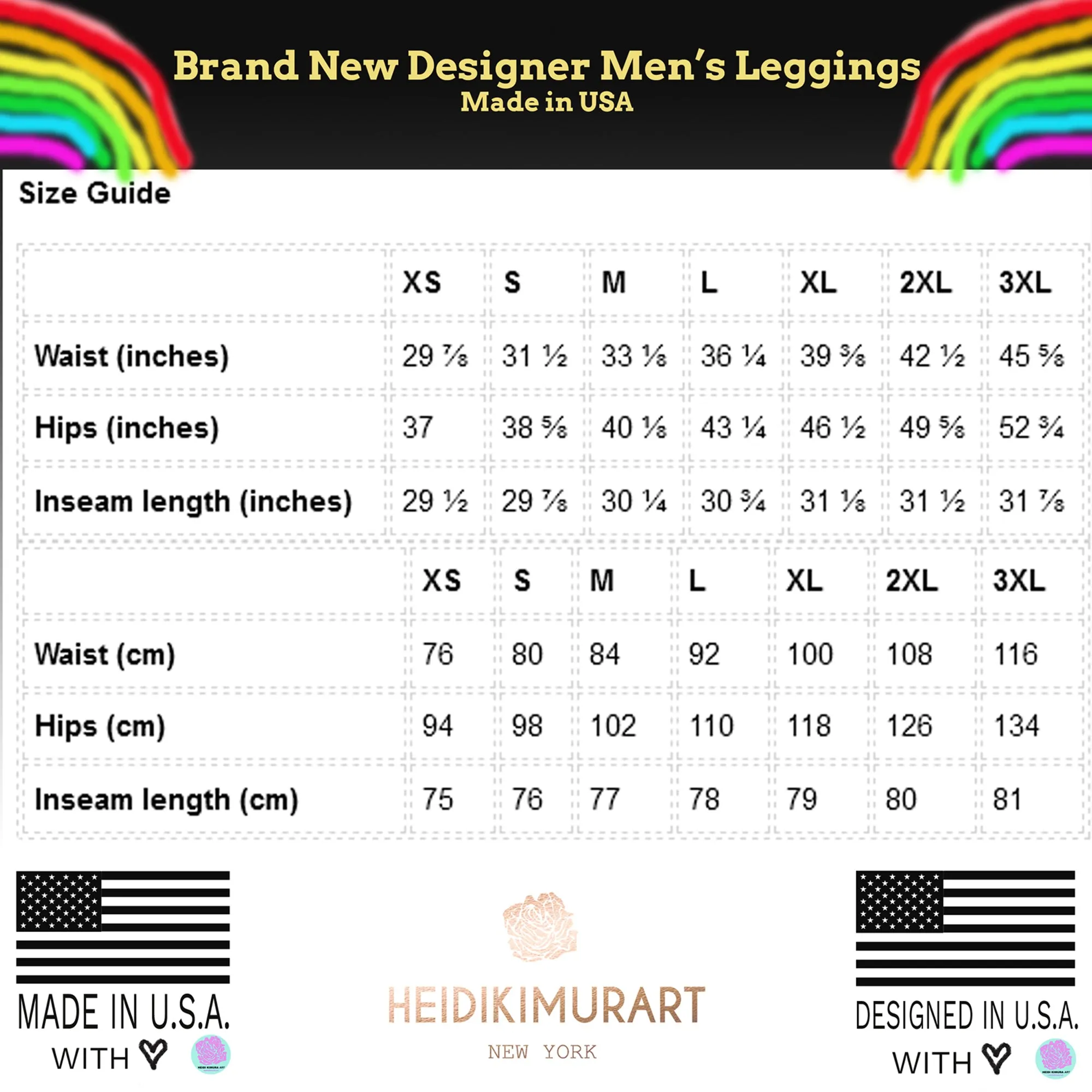 Radial LGBTQ Gay Pride Meggings, Rainbow Print Men's Leggings Pants-Made in USA/EU