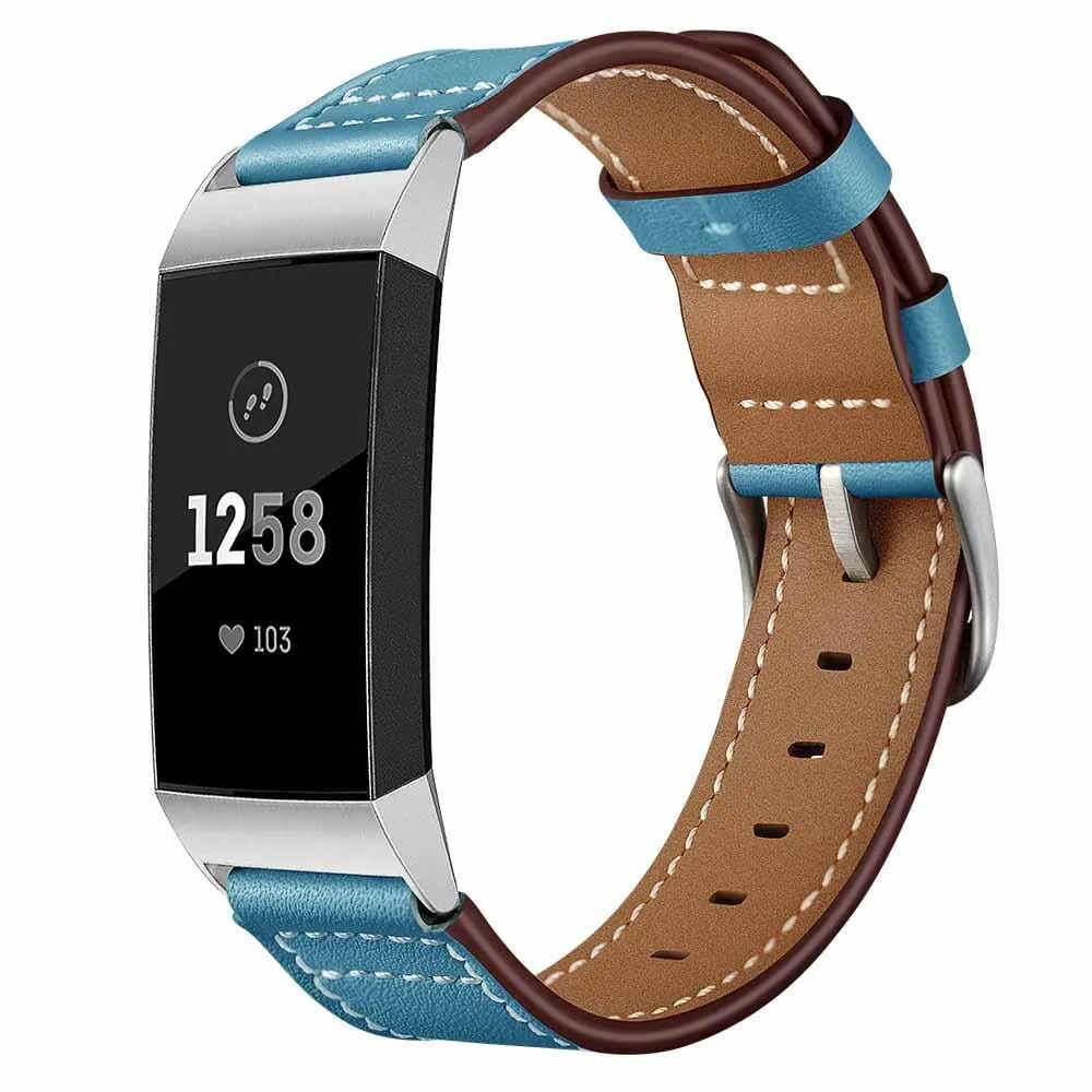 Replacement Leather Watch Straps Compatible with the Fitbit Charge 3