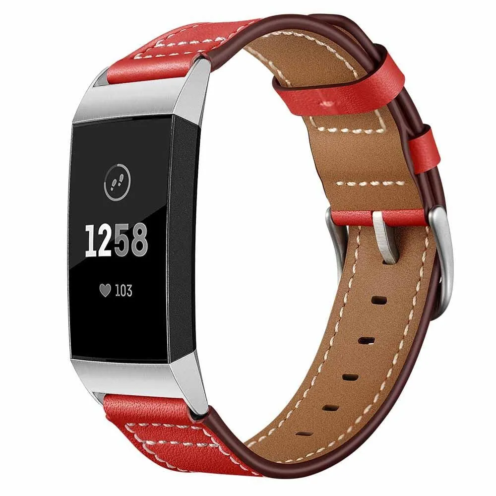 Replacement Leather Watch Straps Compatible with the Fitbit Charge 3