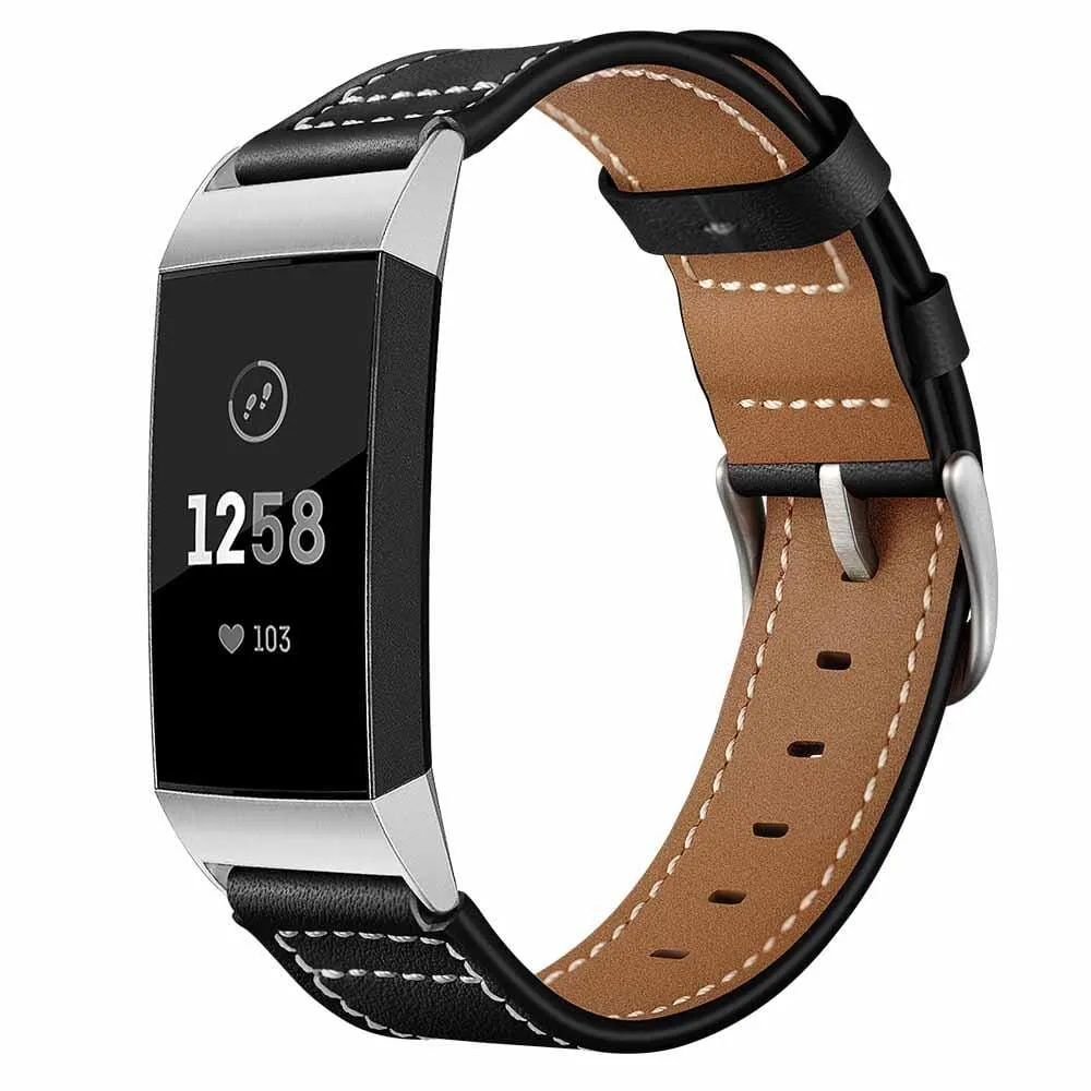 Replacement Leather Watch Straps Compatible with the Fitbit Charge 3