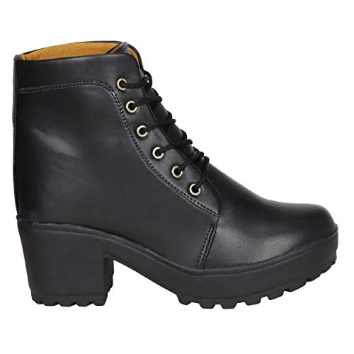 RINDAS Women's | Ladies | Females | Girls Comfortable, Fashionable, Synthetic Leather, Boots College Casual Boots