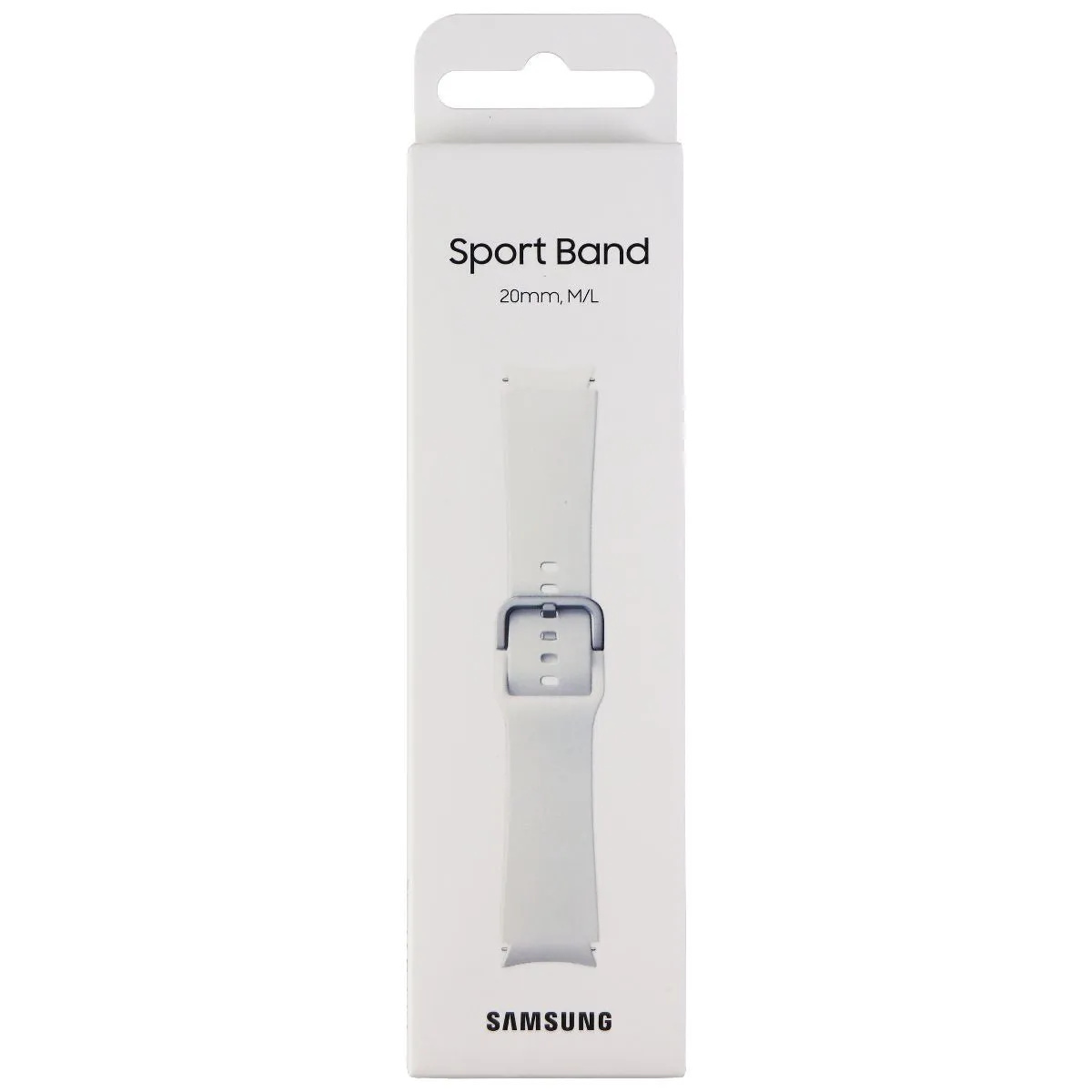 Samsung Sport Band for Galaxy Watch4 & Later - White (20mm) M/L