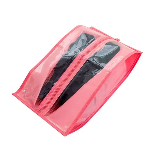 Shoe Travel Storage Bag With Zipper Closure and PVC Clear Window