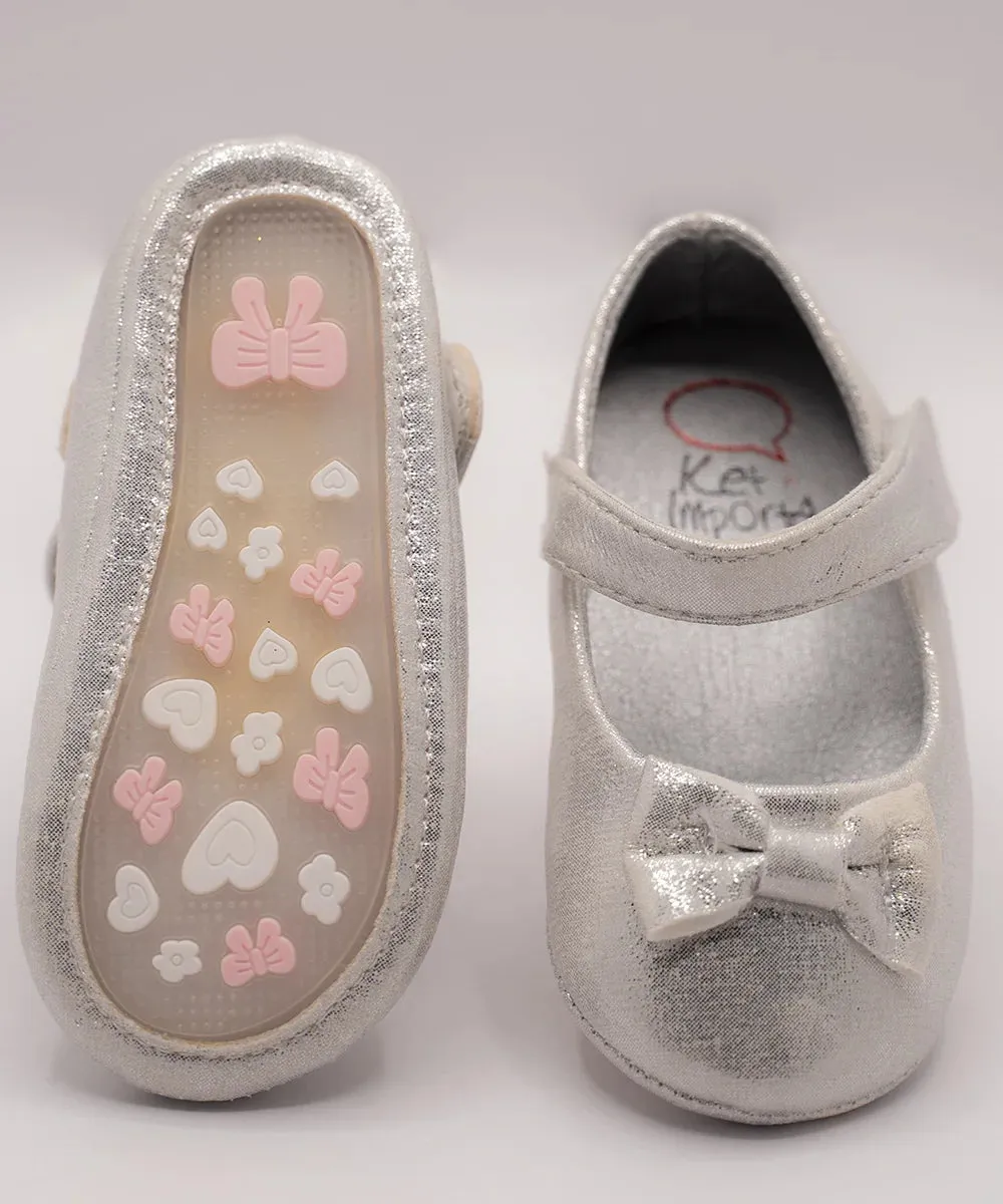 Silver Coloured Party wear Sandals for Infants