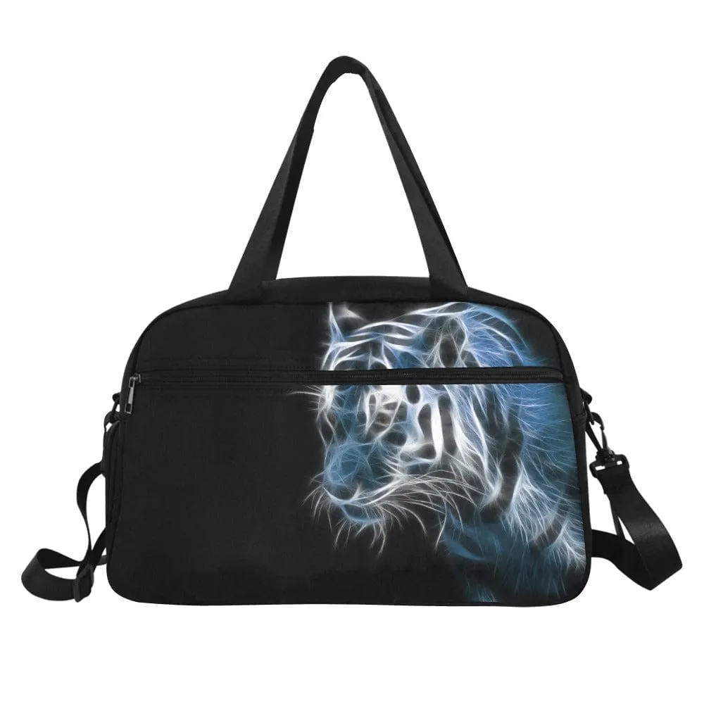 Silver Tiger Tote Travel Bag