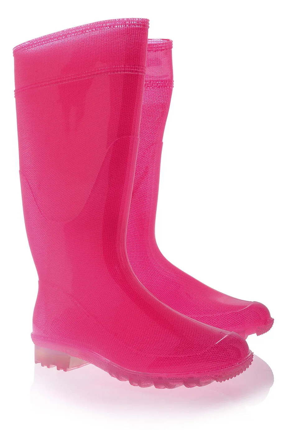 SIMELA Neon Pink Rain Boots