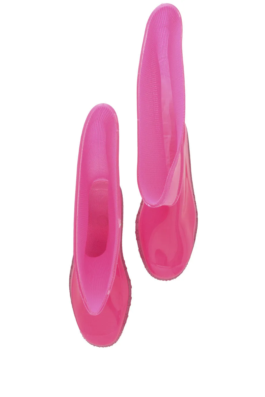 SIMELA Neon Pink Rain Boots