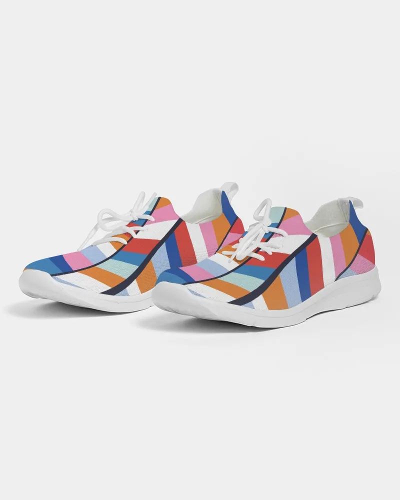 SMF Rainbow Feminine Lace Up Flyknit Shoe