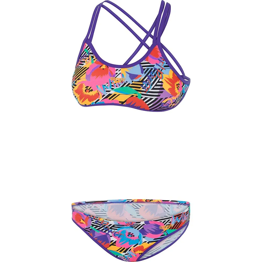 Speedo Girls Double Crossback Crop Set