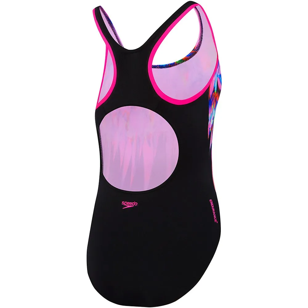 Speedo Girls Powerstrike Muscleback One Piece - Liquid Flame