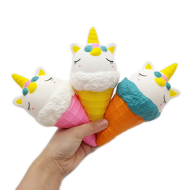 Squishy Slow Rebound Unicorn Ice Cream Pu Simulation Unicorn Squeezing Toy