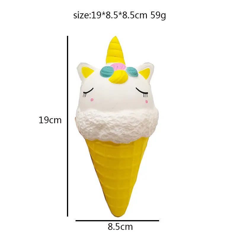 Squishy Slow Rebound Unicorn Ice Cream Pu Simulation Unicorn Squeezing Toy