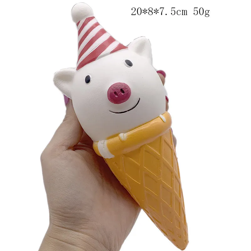 Squishy Slow Rebound Unicorn Ice Cream Pu Simulation Unicorn Squeezing Toy