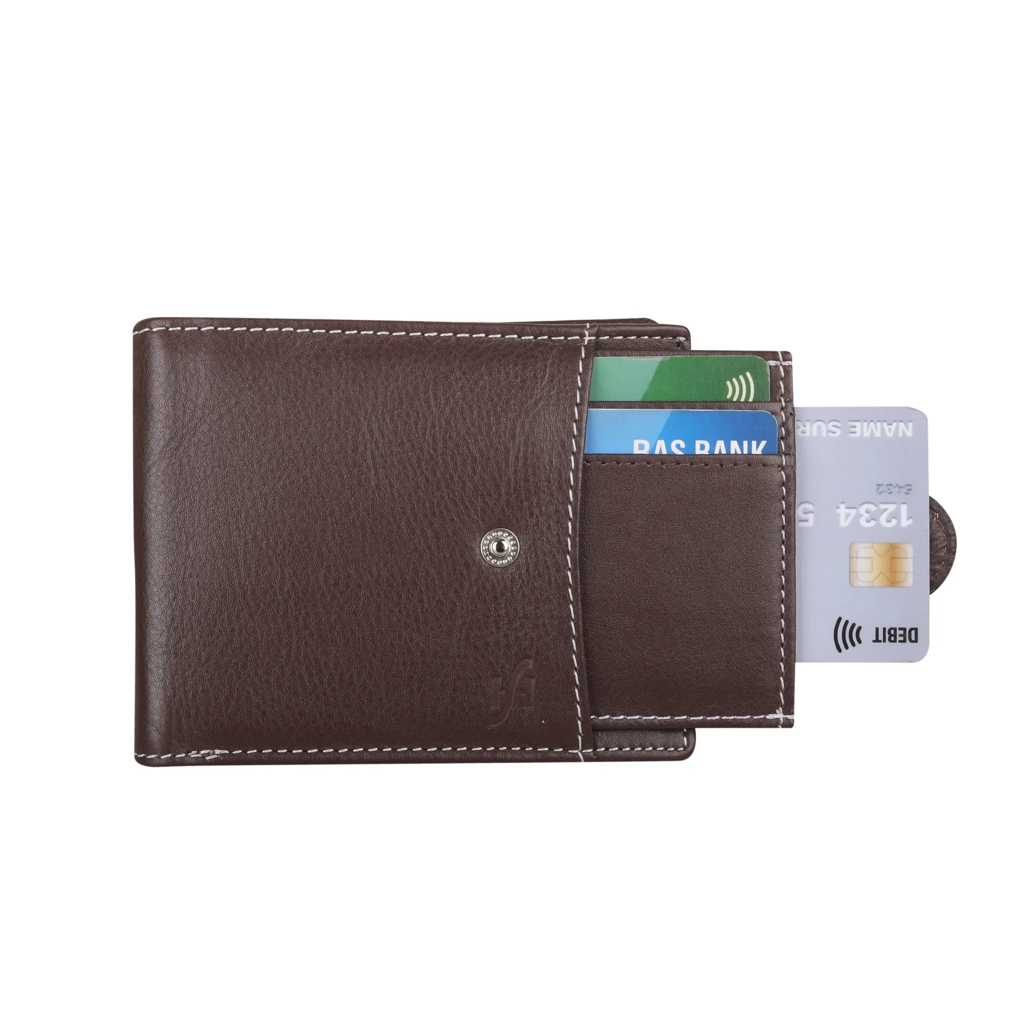 STARHIDE Mens RFID Blocking Genuine Leather Wallet with Removable Minimalist Slim Card Holder 1125