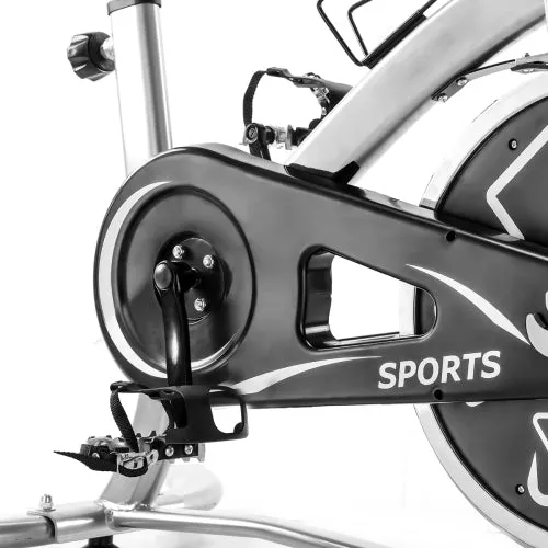 Stationary Professional Indoor Cycling Bike Exercise Bike Spin Bike S280 Trainer Exercise Bicycle(Silver)