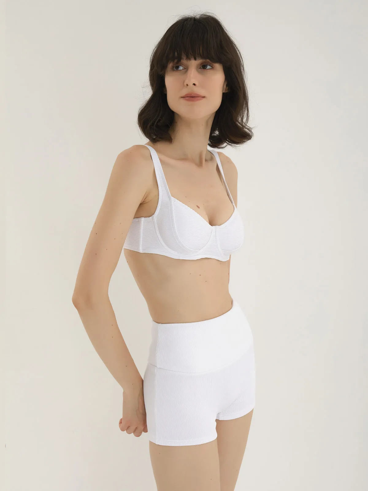 Structured Underwired Bra Top and Boyleg Swimsuit