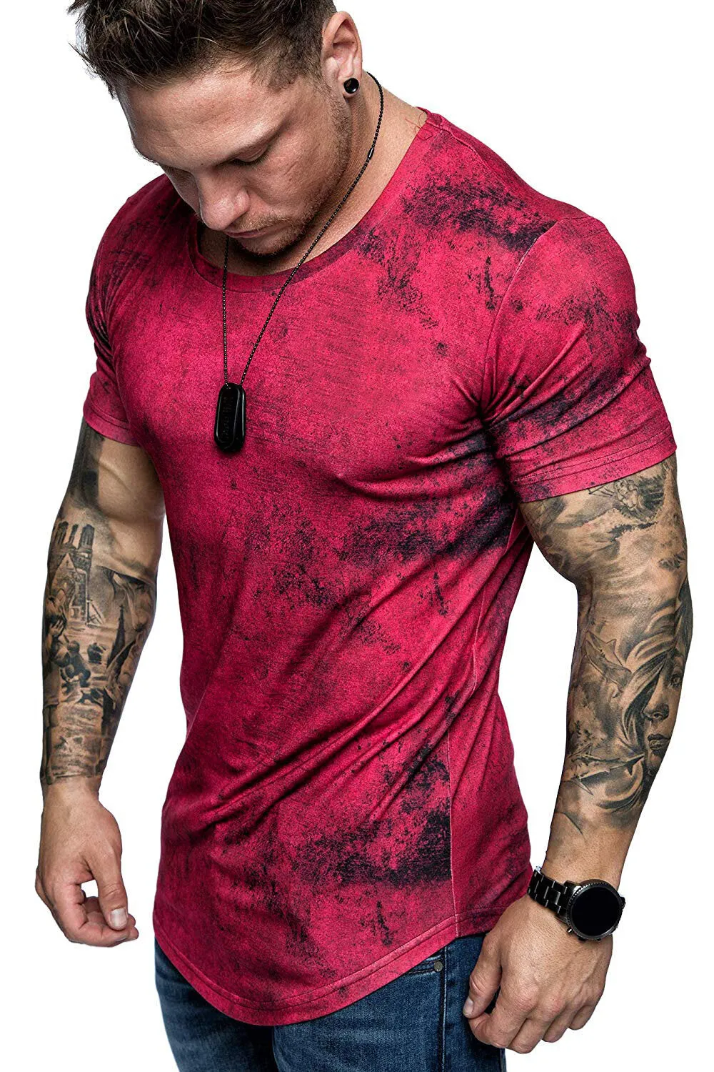 Summer Casual Short Sleeve T-shirt for men Breathable Quick-Dry Fitness Casual Shirts