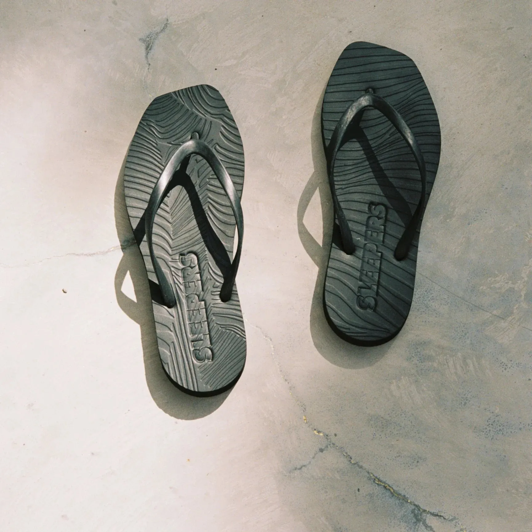 Tapered Black Flip Flop