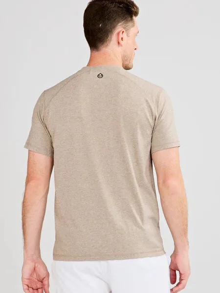 tasc Performance Men's Carrollton Fitness T-Shirt in Gray Oak Heather